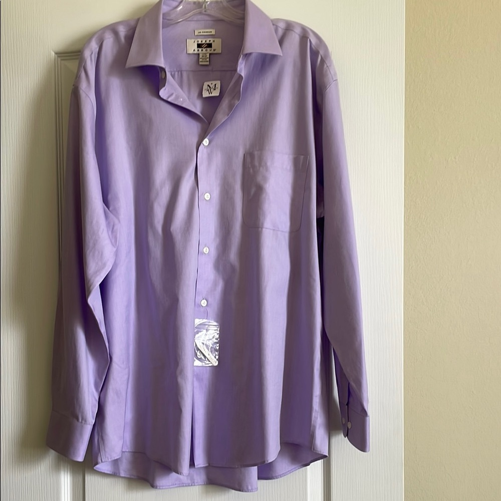 No wrinkles purple dress shirt, long sleeve